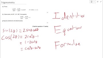A-level Trigonometry - Identities and Equations (Edexcel)