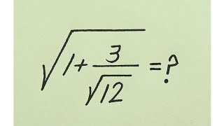 Tricky Radical Simplification Problem | International Olympiad Mathematics | Radical 