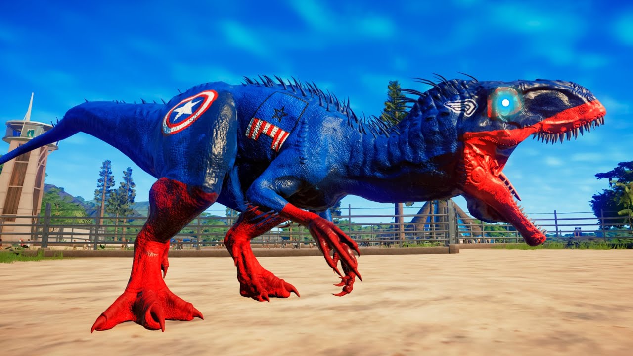 T-Rex Azul  Jurassic World Evolution 🌎 Jogo de Dinossauro 