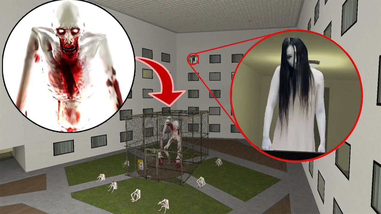 MONSTER SCP 096 And Scary GHOST Garry's Mod Nextbots Chased Me In The Hotel