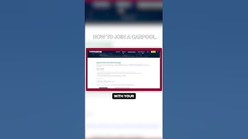 How to join a carpool 🚗  #automobile