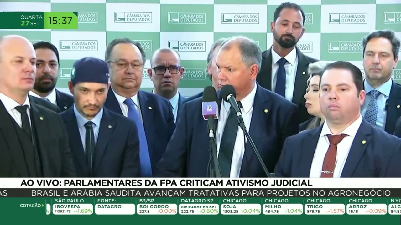 Ao vivo: parlamentares da FPA criticam ativismo judicial