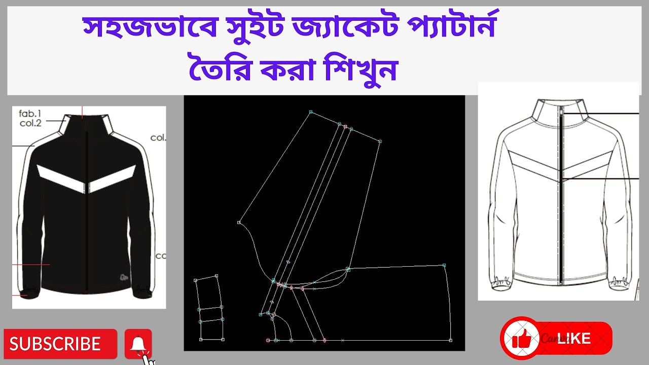 HOW TO MAKE SWEATE JACKET PATTERN - YouTube