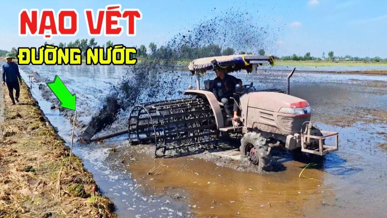 máy cày yanmar 514  nạo vét đường nước 