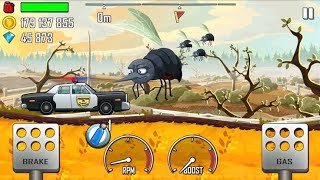 Hill Climb Racing - Police Car With Bogland Unlimited Game - Coins Gameplay