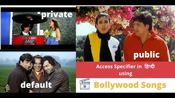 Access Specifier in Java in Hindi and using Bollywood Songs | Java Interview Prep |