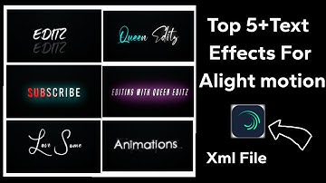 Top 5+Trending Text Xml  File | Trending Text Effect Xml File | Alight motion Xml File| #editing 🫴
