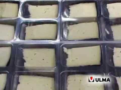 Envasado de cuñas de queso en termoformado en atmósfera modificada (MAP) en film rígido
