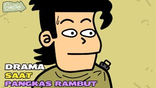 Drama saat pangkas rambut di bulan puasa | Animasi lucu