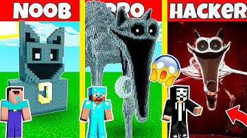 NIGHTMARE CATNAP POPPY PLAYTIME CHAPTER 3 HOUSE BUILD CHALLENGE - NOOB vs PRO vs HACKER / Animation