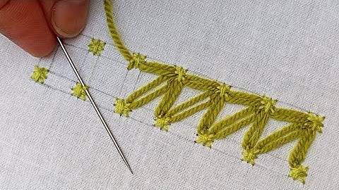 New Simple Lazy Dazy Border Line Stitch for Beginners || Border Line Design || Hand Embroidery
