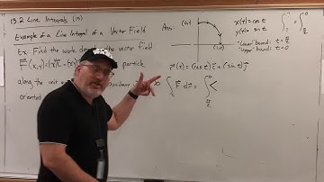 13.2 Line Integrals (video 14) - Example of a Line Integral of a Vector Field