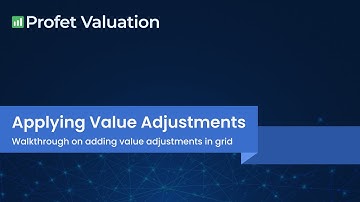Applying Value Adjustments