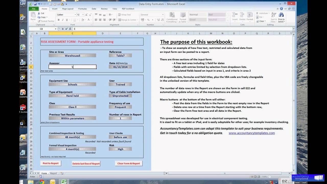 excel forms templates