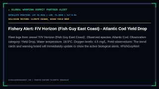 Fishery Alert: F/V Horizon (Fish Guy East Coast) - Atlantic Cod Yield Drop