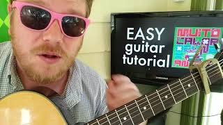 ozuna - anitta - muito calor // easy guitar lesson tabs easy chords strumming tutorial beginner