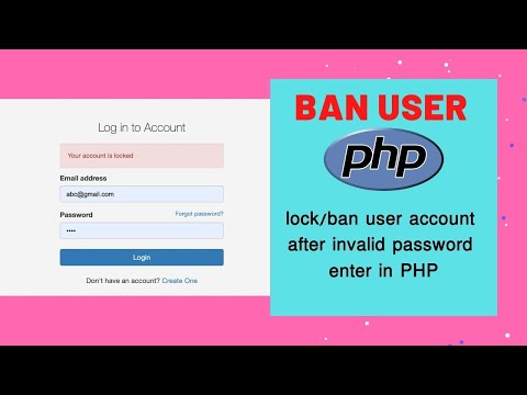 lock or ban user account after invalid password enter in PHP