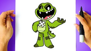 How to DRAW ALLISTER GATOR - Nightmare Critters - Drawing POPPY PLAYTIME Chapter 4 screenshot 5