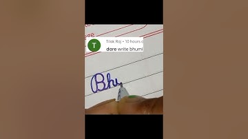 "Bhumi" name in cursive writing #shorts #viralshorts #youtubeshorts #trending