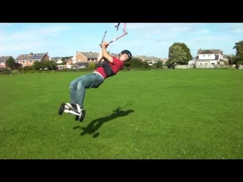 Dan Smith kite landboarding, Peter lynn and Trampa!!