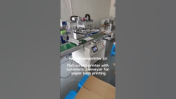 Flat silk screen printing machine for paper bags plastics printing with automatic conveyor