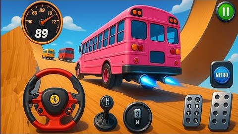 Crazy Bus Mega Ramp Impossible Racing   Bus Stunts Impossible Tracks   Android Gameplay Video P-05