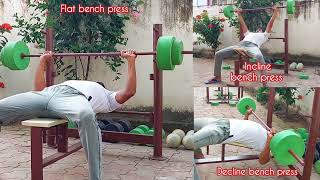 How to make Adjustable bench press machine at home /DIY 3 in 1 Bench press machine(@gfrncrafts7979).