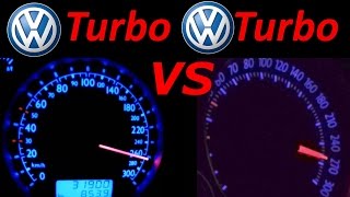 Vw Bora Vr6 Turbo Vs Vw Golf 5 Ed30 Turbo - 0-200 Acceleration Sound Onboard Autobahn Compare