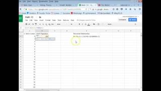 Recursive Sequences in Google Sheets Part 2
