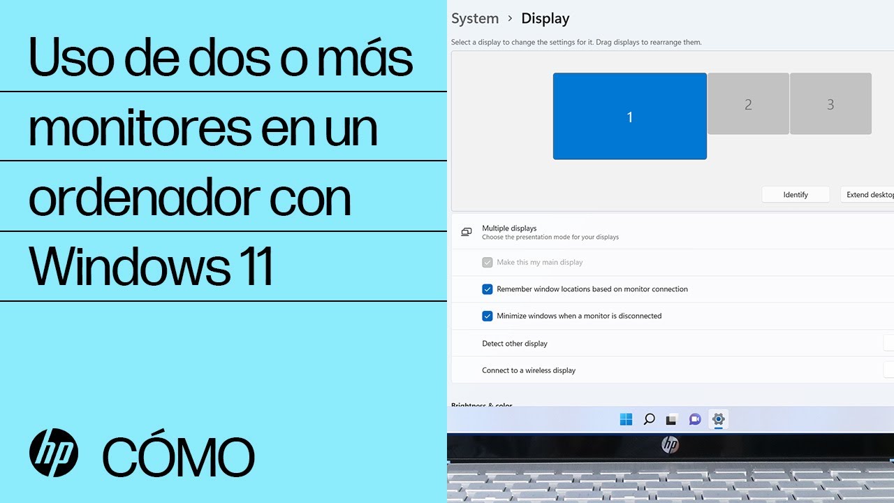 Uso de dos o más monitores en un ordenador con Windows 11