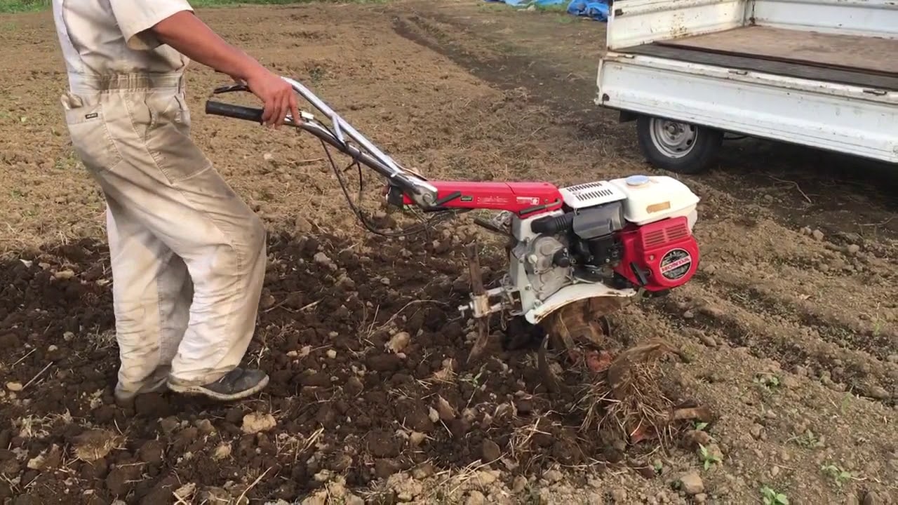 ホンダ　F510 耕運機　農用トラクター　5.5馬力 5.5馬力 ホンダ 耕運機 F610 使ってみました - YouTube