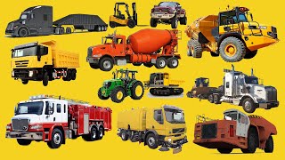 Full 100 Vehicle Names in English  Most Powerful Construction Machines Excavators, Cranes, Dump Trucks Update