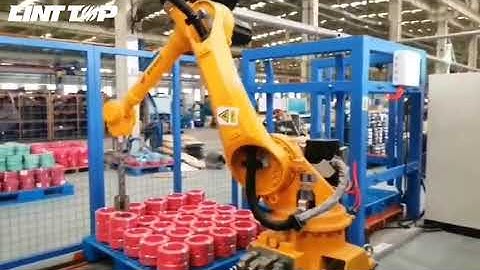 Coiling Binding Packing Line with Circumferential Film Package (with Robot Stacking Machine)