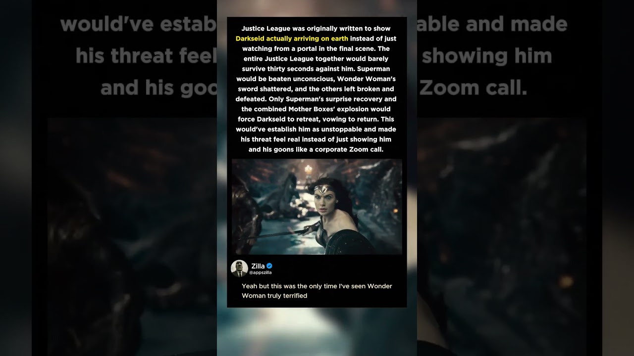 Darkseid himself was originally set to arrive on earth and fight the Justice League