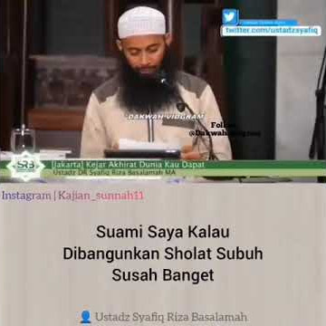 SUAMI SAYA KALAU DI BANGUNKAN SHOLAT SUBUH SUSAH BANGET || USTADZ SYAFIK RIZA BASALAMAH