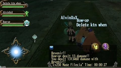 Toram online - 1h shield vs choco mage filecia (0:27)