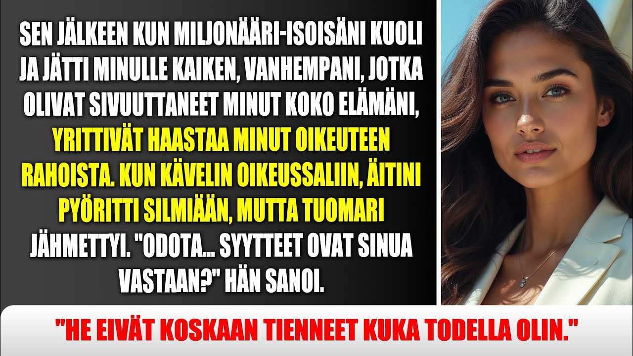 Äitini ja isäni pyörittelivät silmiään kun kävelin oikeussaliin, mutta tuomari oli yllättynyt.