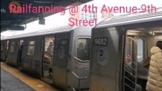 MTA NYC Subway: Railfanning Train Action @ 4th Avenue-9th Street