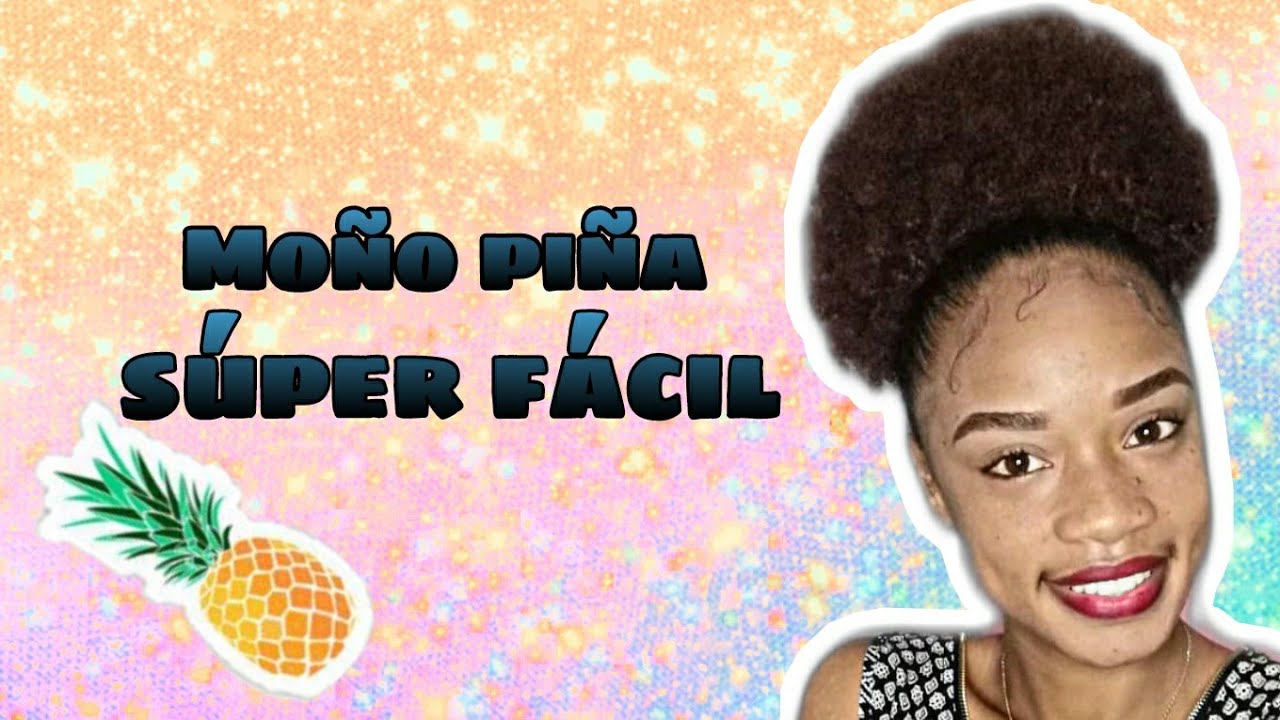 Como hacer moño piña o puff en cabello afro corto/ Rossi - YouTube