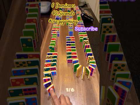 6 Dominoes in 40 seconds #satisfying #domino #trending #ytshorts #gamechanger