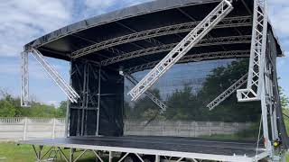 LUMEX - Mobile stage ARCUM X48 - 8x6, profiled roof, PA wings