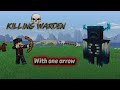 Killing Warden with one arrow ☠️🤯 #minecraft 
