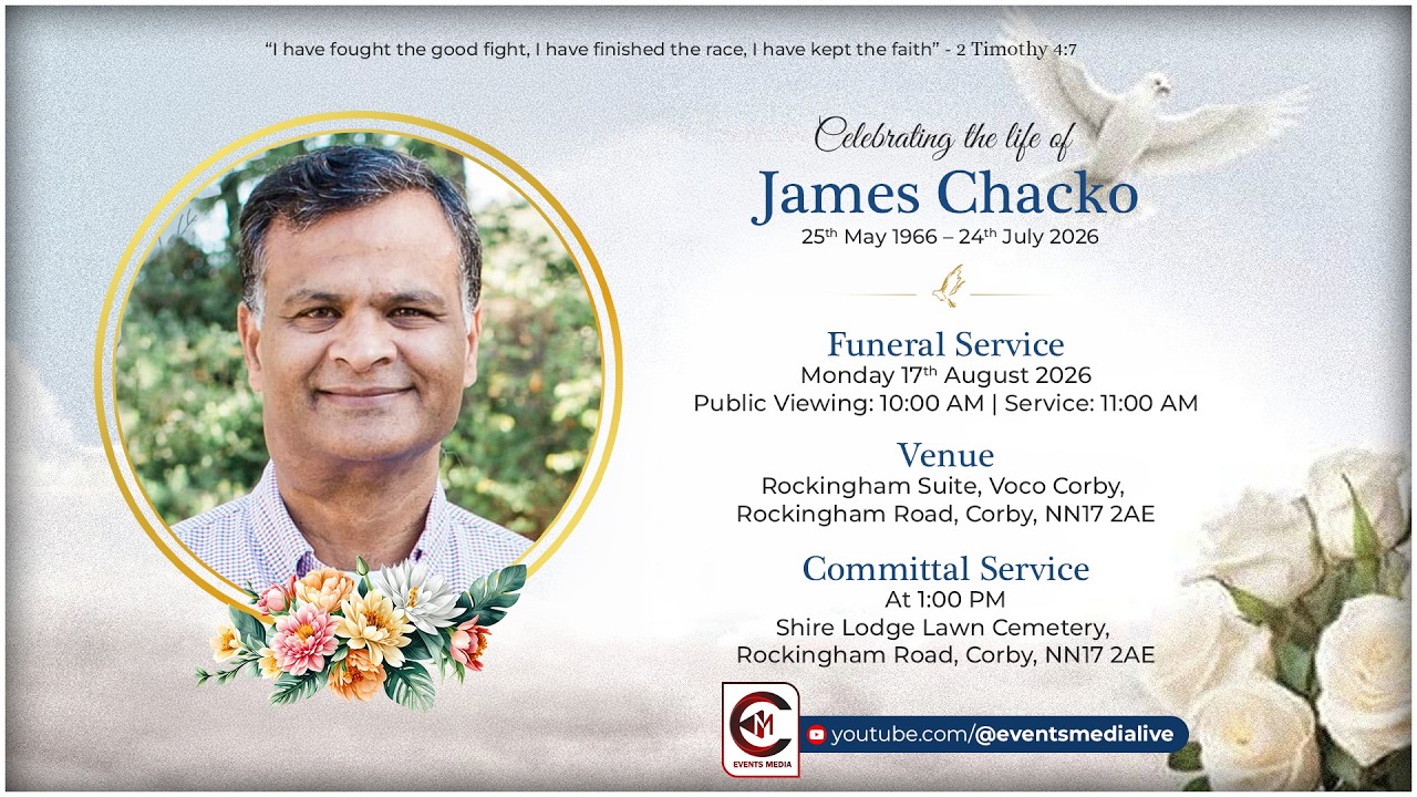 Funeral Service of James Chacko | 17.08.2026