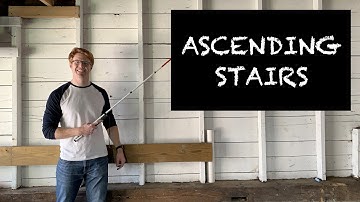 How to Go Up (Ascend) Stairs With a White Cane - Step by Step Demo