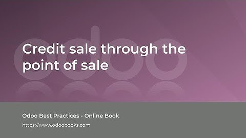 Credit sale through the point of sale in Odoo | Point of Sale