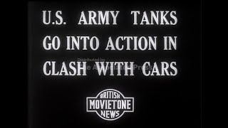 US Army Tanks Go Into Action @BritishMovietone