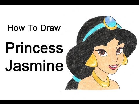 How To Draw Princess Jasmine Aladdin Youtube