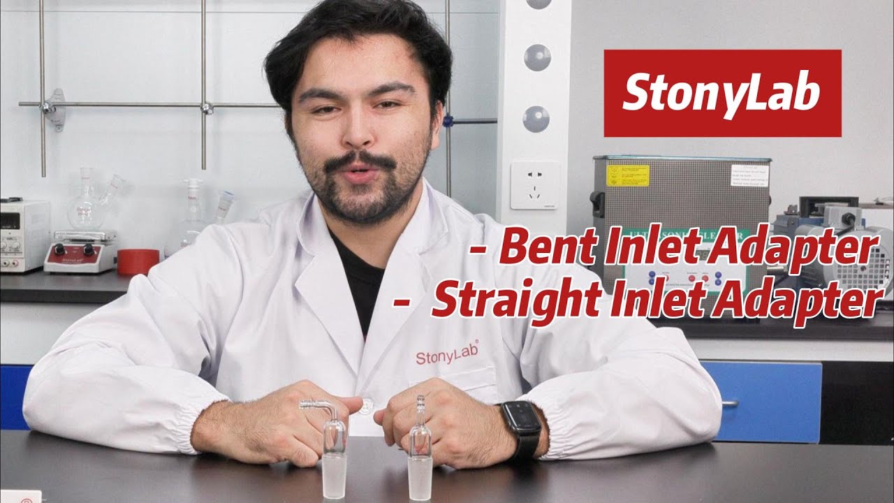 Straight Inlet Adapter StonyLab Glass Straight Inlet Adapter with 10mm Hose Connection ๐งช - YouTube