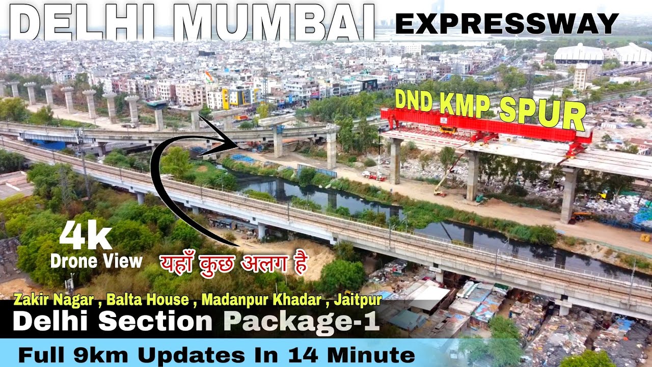 DND kmp expressway Package 1 Full 9km Update // Shaheen bagh // batla house Madanpur Khadar #dndkmp