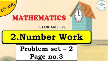 Number Work | Chapter 2 | 5th standard | Mathematics | problem set 2